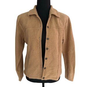 Karen Scott Petites Tan 100% Wool Overcoat - Size P Large